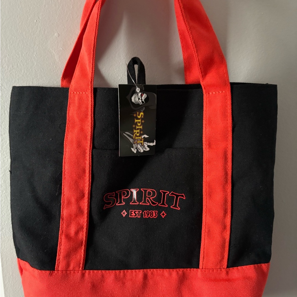 Spirit Black and Red Canvas Tote